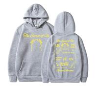 Felpa con cappuccio retrò Gracie Abrams The Secret of Us Tour, a maniche lunghe, casual, unisex, Grigio, XL