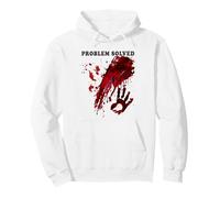 Felpa con Cappuccio Risolto Problem Solved Bloody Hand Splatter Blood Stained Felpa con Cappuccio