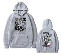 Felpa con Cappuccio Rock Band Felpa con Stampa Man-e-Skin Felpa Oversize Punk retrò da Uomo Felpa con Cappuccio in Cotone Pile da Uomo Felpa con Cappuccio da Strada Allentata da Uomo XS-3XL-Black||XS