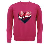 Felpa Con Cappuccio Sabrina A Cuore Per Bambini - Fan Di Canto D'Amore