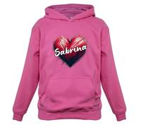 Felpa Con Cappuccio Sabrina A Cuore Per Bambini - Fan Di Canto D'Amore