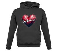 Felpa Con Cappuccio Sabrina A Cuore Per Bambini - Fan Di Canto D'Amore