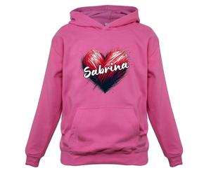 Felpa Con Cappuccio Sabrina A Cuore Per Bambini - Fan Di Canto D'Amore