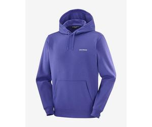 Felpa con cappuccio Salomon Chest Logo blu viola - S