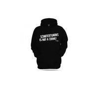 FELPA CON CAPPUCCIO SCOOTERTUNING IS NOT A CRIME (STINAC), UNZIPPED, NERO