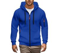 Felpa con cappuccio slim fit per uomo, pullover sportivo in colore unito, tessuto non elasticizzato ma comodo, capo casual per inverno e autunno, abbigliamento da indossare ogni giorno