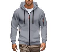 Felpa con cappuccio slim fit per uomo, pullover sportivo in colore unito, tessuto non elasticizzato ma comodo, capo casual per inverno e autunno, abbigliamento da indossare ogni giorno