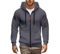 Felpa con cappuccio slim fit per uomo, pullover sportivo in colore unito, tessuto non elasticizzato ma comodo, capo casual per inverno e autunno, abbigliamento da indossare ogni giorno