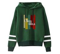 Felpa con Cappuccio Solo omicidi nell'edificio Felpa a Maniche Lunghe da Uomo, Donna di Grandi Dimensioni Moda Pullover Vintage Sportswear Collo Rotondo Harajuku Streetwear Giacca Allentata-Red||XXS