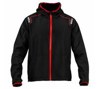 Felpa con Cappuccio Sparco Giacca a vento Nero