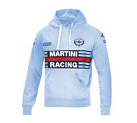 Felpa con cappuccio Sparco Martini Racing blu chiaro - taglia S