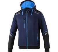 Felpa con cappuccio Sparco Tech (Teamwork) Teamwear nero/blu - taglia L