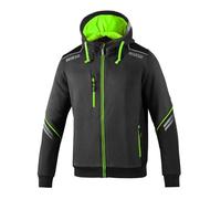 Felpa con cappuccio Sparco Tech (Teamwork) Teamwear nero/verde - taglia L