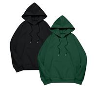 Felpa con cappuccio sportiva da uomo, colore nero, confezione da 2 pezzi, per autunno e sport, cardigan invernale, giacca leggera, calda, Marina Militare, XXL