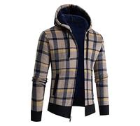 Felpa con cappuccio sportiva da uomo con cerniera, in pile con tasche, abbigliamento sportivo con tasche, cappotti invernali, abbigliamento sportivo, top felpa autunnale con cappuccio caldo, Blu, XL