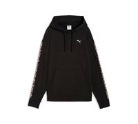 Felpa con cappuccio, stampa leopardata, ESSENTIAL GRAPHIC Nero M Tinta unita