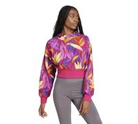 Adidas x Farm Hoodie Felpe, BOPINK/SPRYEL/LUCFUC, L Donna