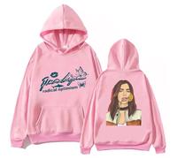 Felpa con Cappuccio Stampata Rapper Dua-Lipa Pullover Tops Felpa Manica Lunga Unisex Felpa LIPA Divertente Cartone Animato DUA Felpa con Cappuccio Harajuku Pullover Tops Felpa XS-3XL-Black||XS