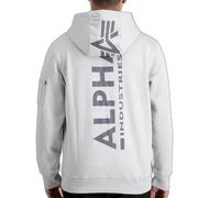 Felpa con cappuccio stampata sul retro Alpha Industries Gris S