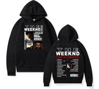 Felpa con Cappuccio Stampata TheWeeknd-He Weeknd Hurry Up Tomorrow New Album Hip Hop Rock Felpa Casual di Alta qualità da Uomo