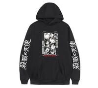 Felpa con cappuccio stile cartone animato, con scritta "Angels of Death", stile casual, nera, ideale come regalo per i fan dei manga, Nero 1, S