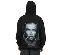 Felpa Con Cappuccio Sullen Connolly Girl Art Ink Punk Tattoo Goth M-3XL