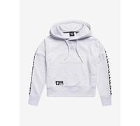 Felpa con cappuccio Superdry Code Logo Tape Crop bianco donna - XS