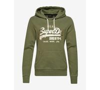 Felpa con cappuccio Superdry Embellish verde scuro donna - XXS