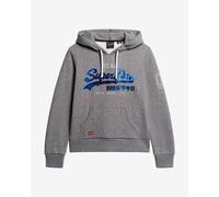 Felpa con cappuccio Superdry Logo Vintage Athletic grigio blu donna - M