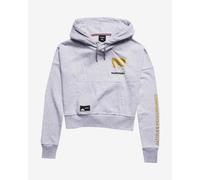 Felpa con cappuccio Superdry Mountain Sport Crop grigio chiaro donna - M