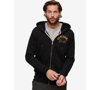 Felpa con cappuccio Superdry Superstate Full Zip nero giallo - S