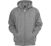 Felpa con cappuccio taglie forti urban Classic zip 2.0 Gris L