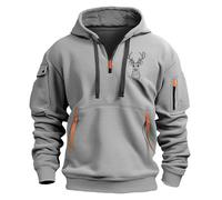 Felpa con Cappuccio Tattica da Uomo Pullover con Cerniera Integrale e Zip Intera Abbigliamento Sportivo per Attività All'aperto Felpe Coulisse e Tasche Cerniera Streetwear Stagione Autunno Inverno