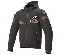 Felpa con cappuccio tecnica Alpinestars Sector v2 - nera rosso brillante con ...