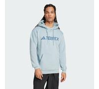 adidas Terrex - Felpa con cappuccio grigio magico con logo grande L