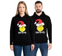 Felpa con Cappuccio The Grinch per Uomo e Donna - Felpa Pullover Unisex con Cappuccio Nero (DE/NL/SE/PL, Alphanumeric, XL, Regular, Regular, Black)