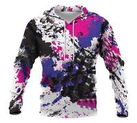 Felpa con cappuccio tie dye da uomo, felpa con coulisse, casual, a maniche lunghe, con tasca, alla moda, vestibilità larga, unisex, leggera, traspirante, con cappuccio, abbigliamento sportivo
