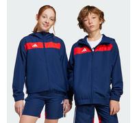 Felpa con cappuccio Tiro 25 Essentials Woven Junior Team Navy / Red 9-10A