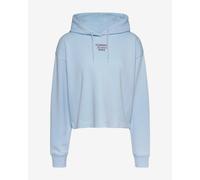 Felpa con cappuccio Tommy Jeans Essential Logo azzurro donna - L