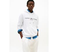 Tommy Hilfiger Uomo Felpa Tommy Logo con Cappuccio, Bianco (White), XXL