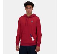Le Coq Sportif - TRI SP Hoody N°1 - Felpa con cappuccio da uomo - Abbigliamento sportivo moda urbano - Materiale cotone poliestere morbido traspirante - Taglia M - Colore Rio Red