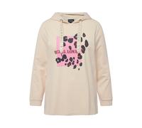 Felpa con cappuccio Ulla Popken da donna taglie forti motivo animalier...