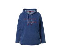 Felpa con cappuccio Ulla Popken donna taglie forti ricamo cappuccio tasche...