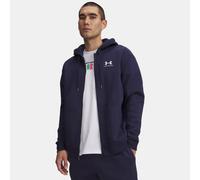 Felpa con cappuccio Under Armour Icon Fleece Full-Zip da uomo Midnight Blu Marino / Bianco L