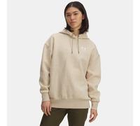 Felpa con cappuccio Under Armour Icon Fleece Oversized da donna City Khaki Light Heather / Bianco XL