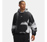 Felpa con cappuccio Under Armour Icon Fleece Printed da uomo Ultimate Nero / Bianco / Riflettente S