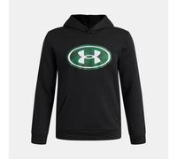Felpa con cappuccio Under Armour Rival Fleece Key Print Fill da ragazzo Ultimate Nero / Bianco YLG (149 - 160 cm)