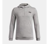 Felpa con cappuccio Under Armour Rival Lightweight ¼ Zip da ragazzo Mod Grigio Full Heather / Nero YMD (137 - 149 cm)