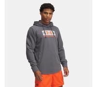 Felpa con cappuccio Under Armour Rival Terry Logo da uomo Castlerock / Mod Grigio / Fire S