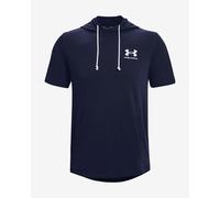 Felpa con cappuccio Under Armour Rival Terry Logo manica corta blu navy bianco - S